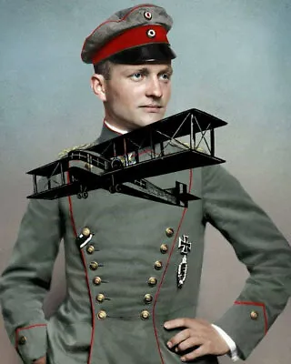 MANFRED VON RICHTHOFEN RED BARON PRIVATE PRINTING PICTURE 10.6 X 8.4 Inches • $10