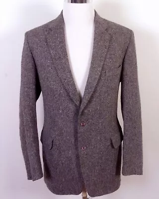 Vintage 70s 80s AS IS Magee Tailored Donegal Handwoven Tweed Blazer Gray 42 L • $21.59