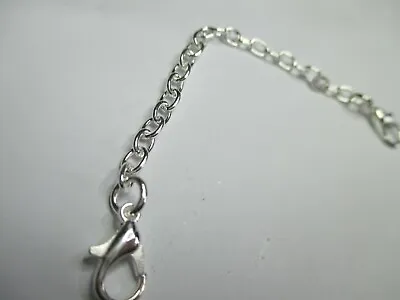 UK Jewellery 2 Pieces 4 Inch Silver Oval Link Necklace Extender Extension Chain • £3.25