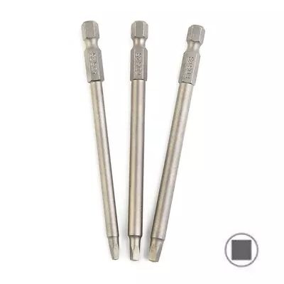 Multi Purpose 1/4  Hex Drive SQ1 SQ3 Square Head Screwdriver Bits Set (3pcs) • £5.84