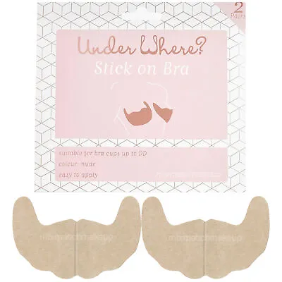 Under Where? Stick On Bra  Backless & Strapless Bra A - DD Cup Nude • £1.99