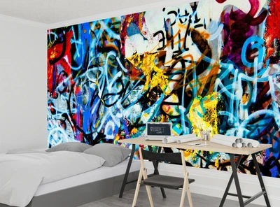 £95.99 • Buy Graffiti Wallpaper Photo Wall Mural Street Art Kid's Decor Giant Paper Poster