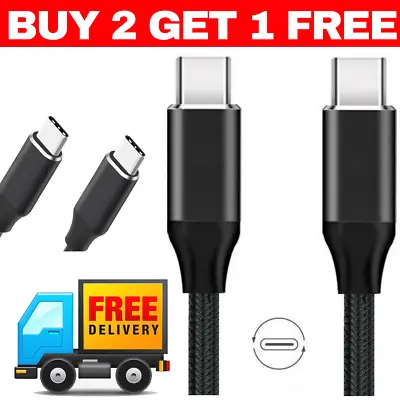 $7.95 • Buy 20cm TYPE C TO TYPE C USB C TO USB C Charging Cable Data Cord SHORT SMALL 