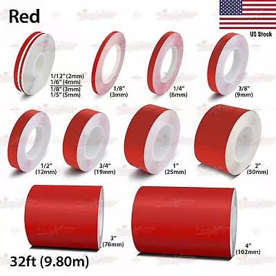 $7.95 • Buy RED Roll Vinyl Pinstriping Pin Stripe Car Motorcycle Line Tape Decal Stickers