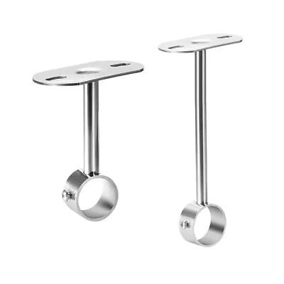 £18.67 • Buy Rail End Center Supports Brackets Round Wardrobe Clothes Rails Poles Rod Sockets