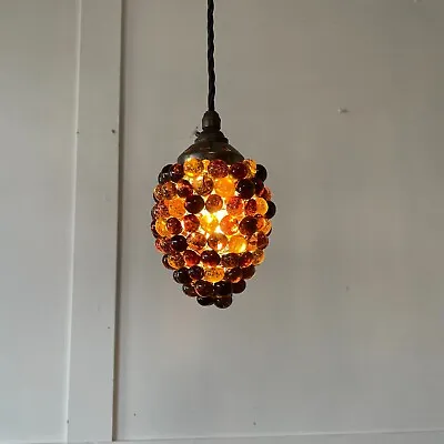 Vintage Venetian Murano Glass Grapes Pendant LIght • £180