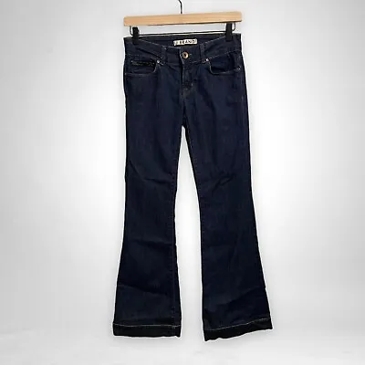 J Brand Love Story Dark Vintage Flare Jeans Sz 25 X 31 Dark Wash Hippie Y2k Pure • $36