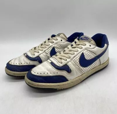 NIKE SKYTECH LIZARD White X Navy Men's Sneakers US9.5 1987 Vintage Used • $590