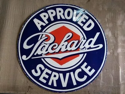 Porcelain Packard Enamel Sign 36x36 Inches Double Sided • $491.62