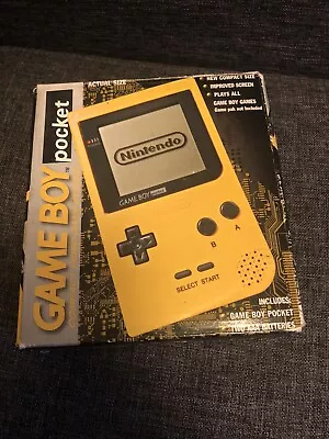 Nintendo Game Boy Pocket Yellow Boxed With  Manuals • £99