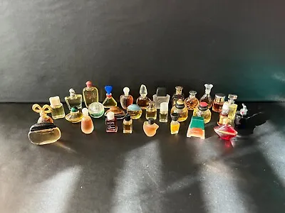 30 Vtg Full Miniature Perfume Bottles ~ Calvin Klein Oscar De Renta & More  ~ • $110