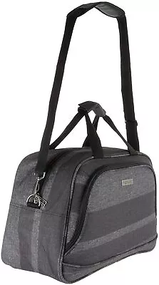 Highbury Mens Ladies Flight Bag Vanity Case Carry On Cabin Bag (Grey Stripe) • £26.99