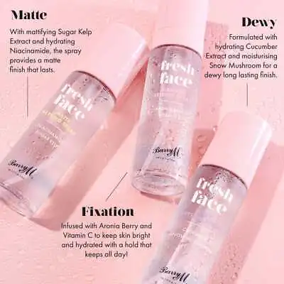 BARRY M. Fresh Face Setting Spray - Fixation / Matte / Dewy Makeup Fixing Mist • £8.50