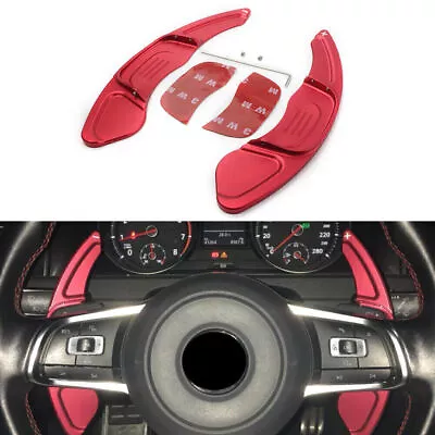 2 Pcs Red Steering Wheel Paddle Shifters Extension Fit VW GOLF 7 2015- GTI R MK7 • $23.29