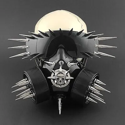 Metal Spike Steampunk Gothic Gas Mask With Sunglasses For Rock Cosplay Costume • $19.90