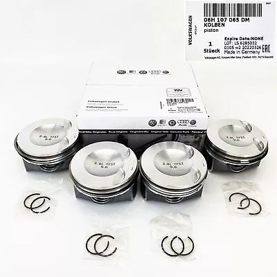 4x VW Upgraded 23mm Piston & Rings Set 06H107065DM For Audi A5 A4 VW Jetta 2.0T • $229.99