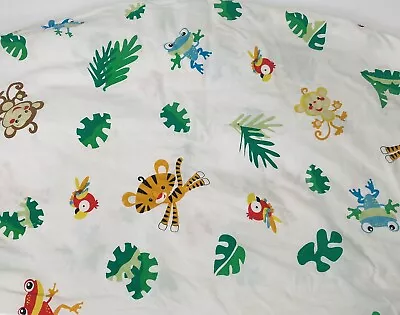 Animals Of The Rainforest  Fisher Price Fitted Crib Bed Sheet Monkey Tiger • $12