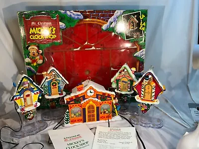 Mr. Christmas Mickeys Clock Shop Animated Musical Lights *See Video!* Disney • $75