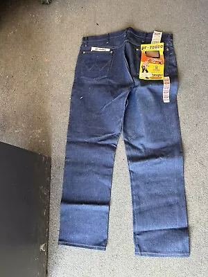 Vintage 1990’s DEADSTOCK Wrangler ProRodeo Cowboy Cut Blue Jeans 40X30 USA Made • $35