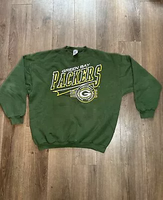 Vintage Green Bay Packers Pullover Sweatshirt Crewneck Size XL NFL Football READ • $17.59