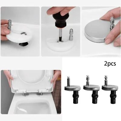 Top Close Toilet Seat Fixings Quick Installation Soft Release Pack Of 2 • $25.27