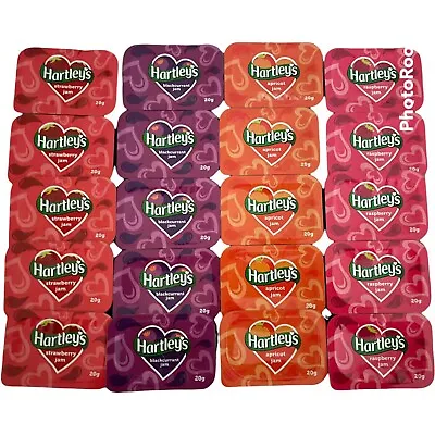 £6.99 • Buy 20 X Hartleys Assorted Fruit Jam Selection - Individual 20g Portions -dated 2024