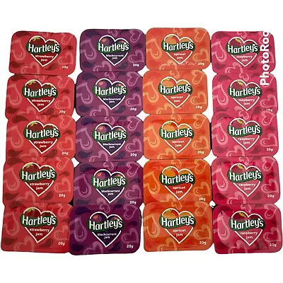 £6.99 • Buy 20 X Hartleys Assorted Fruit Jam Selection - Individual 20g Portions -dated 2024