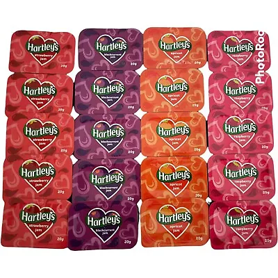 20 X Hartleys Assorted Fruit Jam Selection - Individual 20g Portions -dated 2024 • £69.99