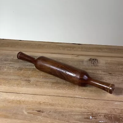 Primitive Vintage Rolling Pin One Piece Hand Turned Farmhouse 13” Solid Wood • $22.50