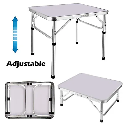 £21.50 • Buy Folding 2ft Camping Table Aluminium Picnic Portable Adjustable Party Bbq Outdoor