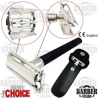 LGB®-Butterfly Men Safety Razor Double Edge Classic Shaving Vintage Pouch • £5.39