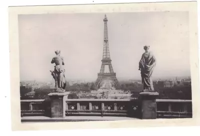 Vintage RPPC POSTCARD Paris France D’Art Yvon Eiffel Tower Trocadero Palace • $8.49