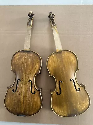 2pcs Of 1/4 Size Violins Solid Maple Back Spruce Top Hand Made 20 Years Ago • $0.99