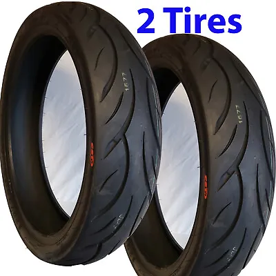 2 120/70-17 Motorcycle Moped Scooter TIREs CST CM620 Street Tread 4ply TubeLess  • $119.95