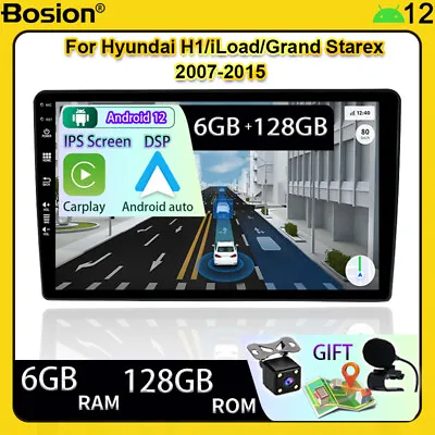 128G Android12 Head Unit Car Stereo Radio GPS For Hyundai H1/iLoad/Grand Starex • $360.45