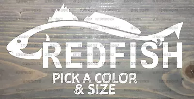 Redfish Sticker Decal Red Fish Red Drum Channel Bass Florida Spottail XO • $4.99