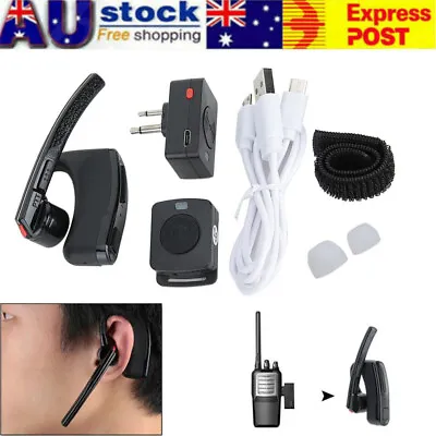 $57.75 • Buy M-interface Single Bluetooth Wireless Earhook Walkie Talkie 2 Way Radio Headset