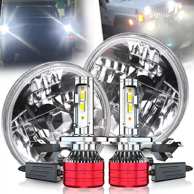 For MG MGB 1969-1981 Pair DOT 7 Inch Round LED Headlights DRL High Low Beam G • $139.98