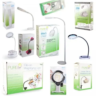 PURElite Floor Table Desk Lamps & Magnifier Magnifying Lamp Craft Sewing • £72.75
