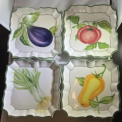 Vietri Decorative Set Of 4 Vegetable Plates • $65