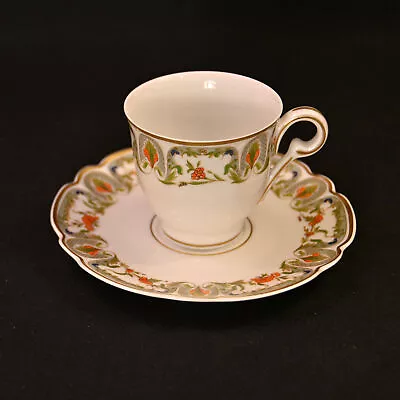 Charles Field Haviland Limoges Cup & Saucer Demitasse Mozart Chantoung 1881-1882 • $35.98