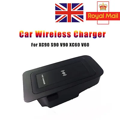 Wireless Car Charger Fast Charging Console Pad For Volvo XC60 2016-2020 • £62.86