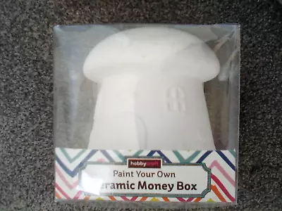 Hobbycraft Childrens Kids Paint Your Own Ceramic Money Box Fairy Toadstool New • £3