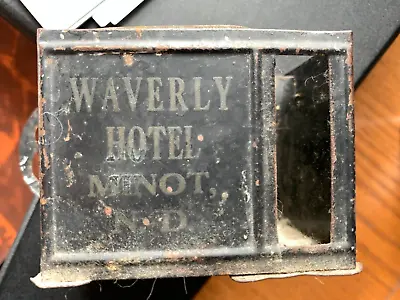 1900s Vintage Waverly Hotel Minot North Dakota Match Safe W/ Strike Advertising • $94.99