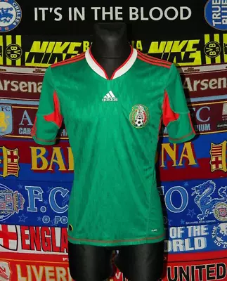 4.5/5 Mexico Adults S 2010 Original Home Football Shirt Jersey Trikot Soccer • £59.99