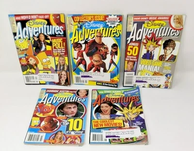 $18 • Buy Lot Of 5 Disney Adventures Magazine Kids Children 2004