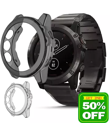 For Garmin Fenix 7s/7/7x 6/6S/6X Pro 5s/5/5x Protector Case Cover TPU Shell • $5.99