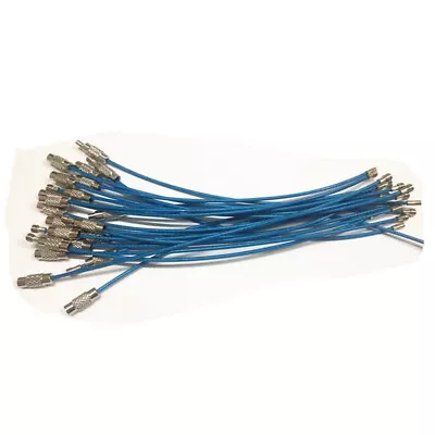 £3.50 • Buy Long & Short WIRE ROPE CABLE With SCREW LOCK Stainless Steel Key Ring Chain Clip