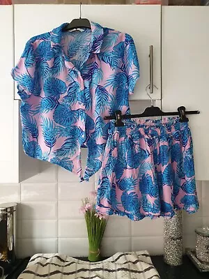 £4.50 • Buy V By Very Leaf Design Shorts & Matching Blouse Age 16 Years