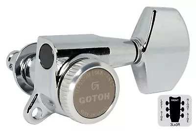 Gotoh SG381-01 MGT Locking Tuners W/ Large Knobs - Chrome - 3L X 3R • $58.24